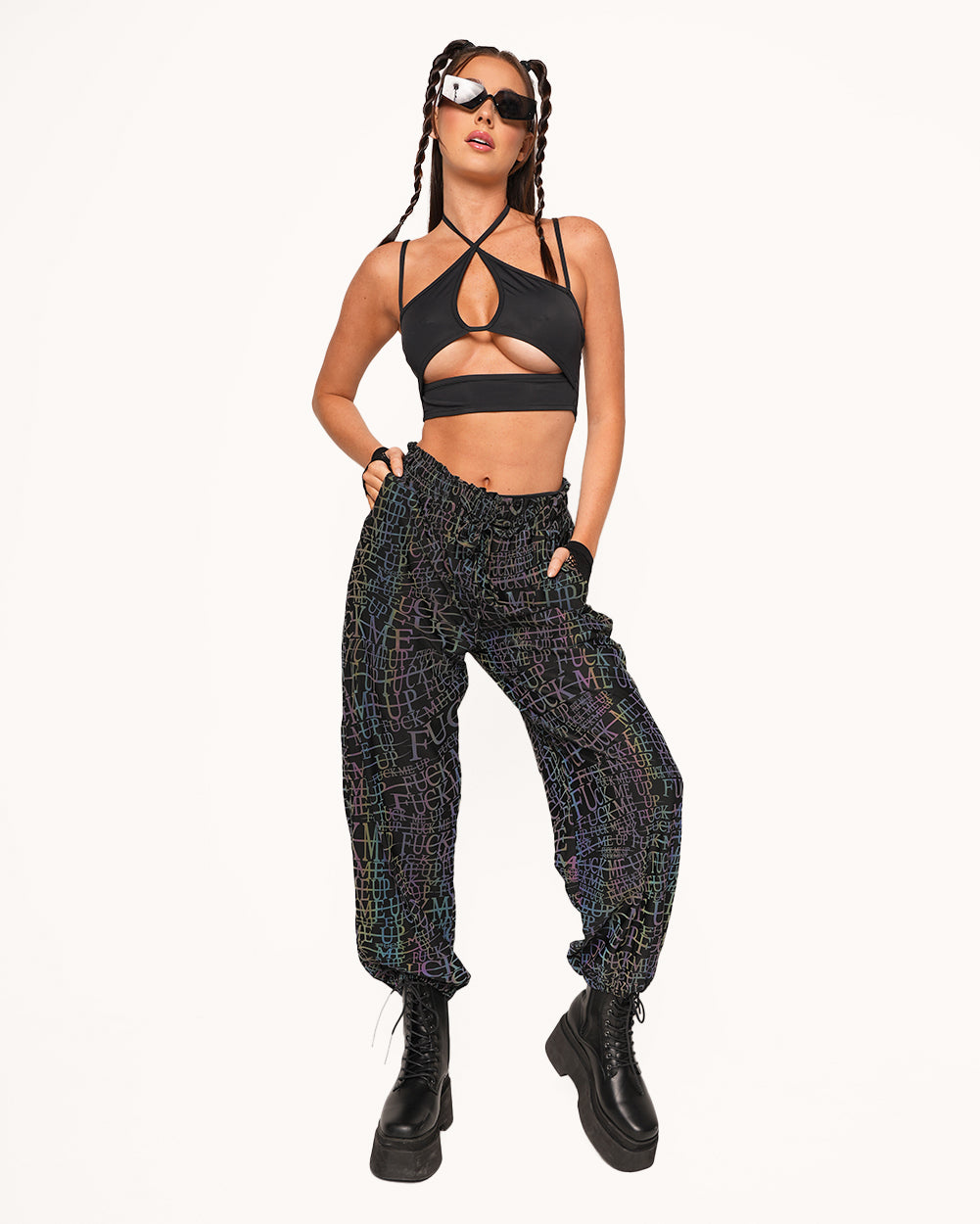 Alison Wonderland x iHR FMU Rainbow Reflective Harem Pants