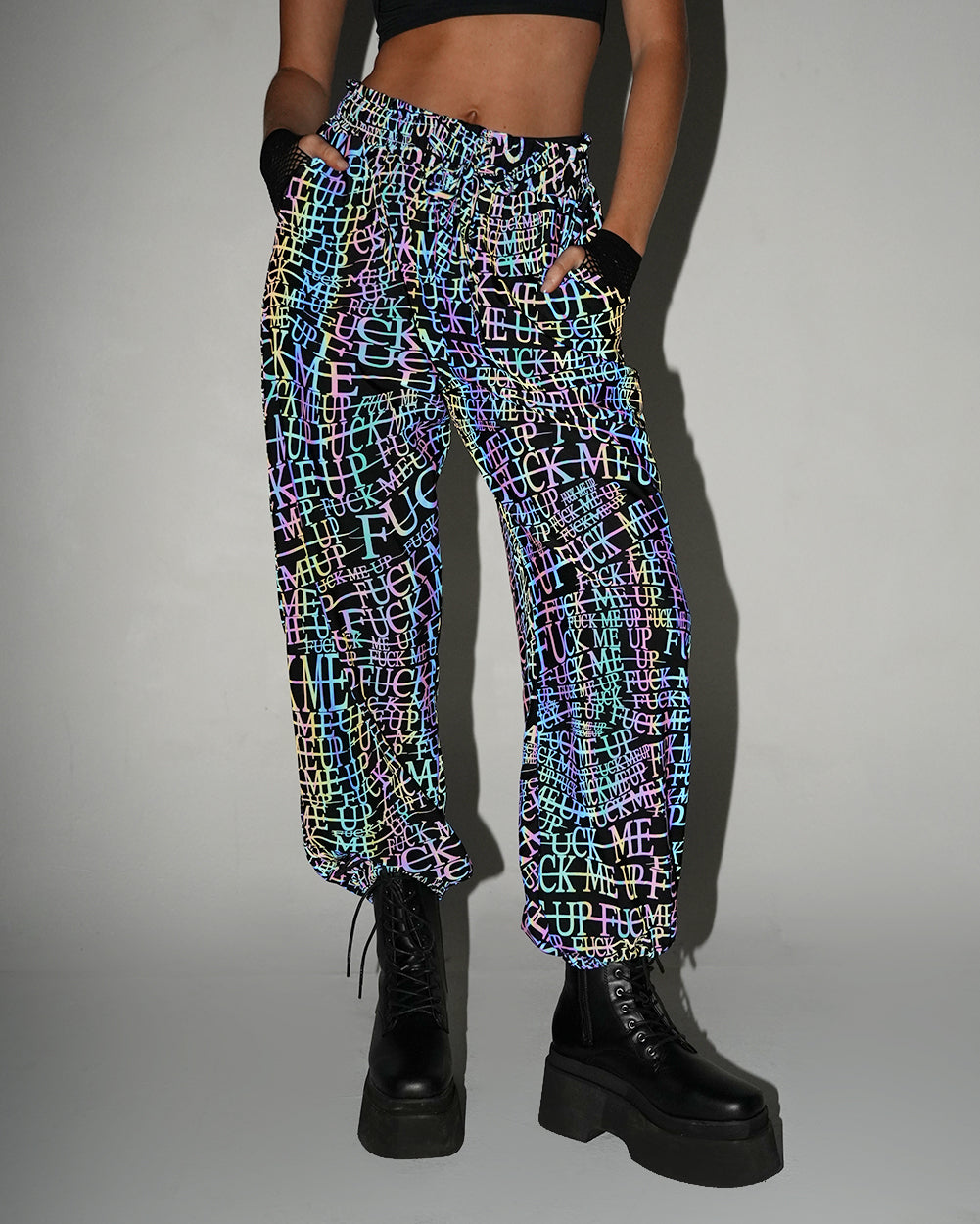 Alison Wonderland x iHR FMU Rainbow Reflective Harem Pants